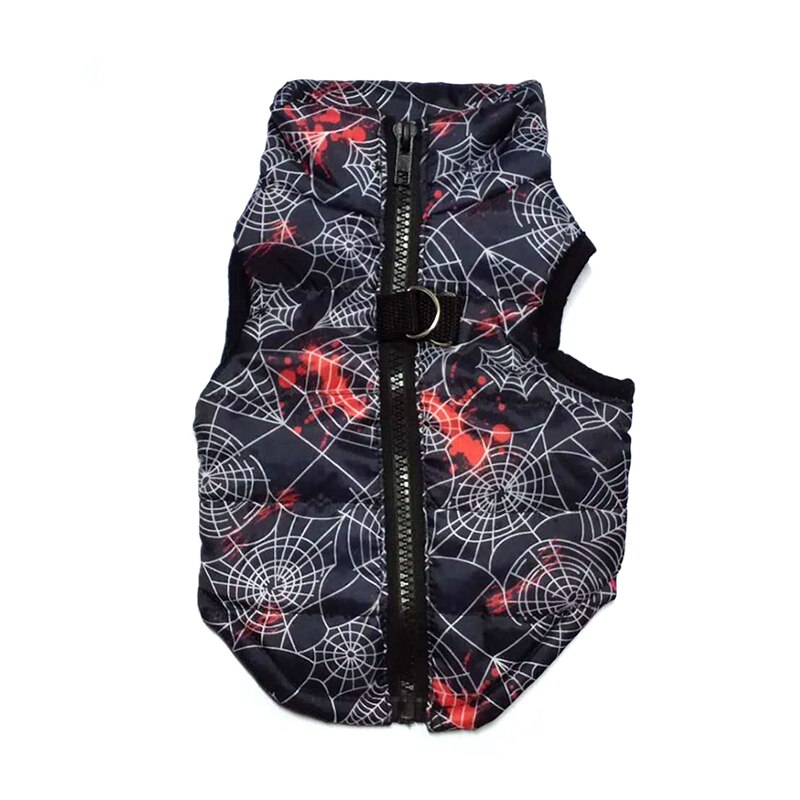 Small Dog Winter Vest with Built-In Leash Ring