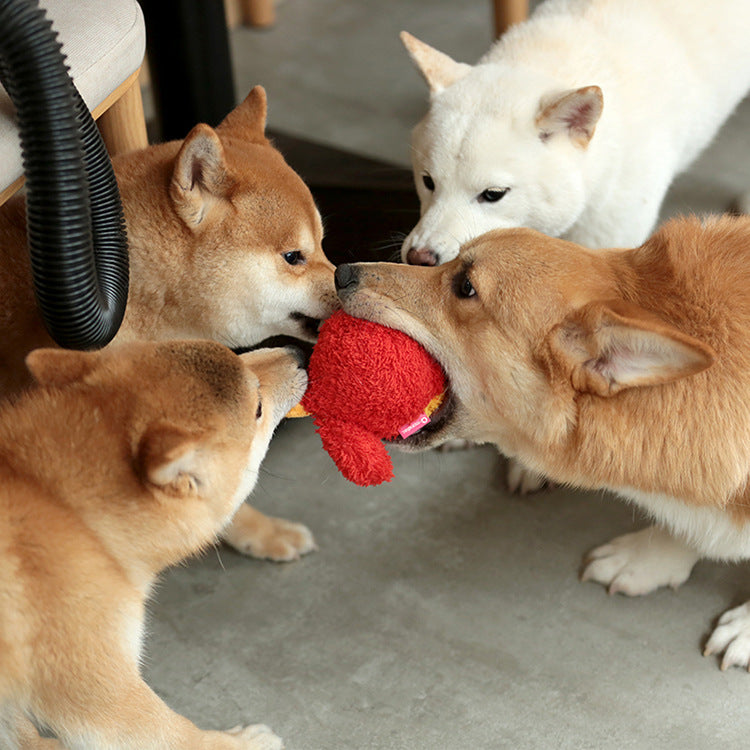 Squeaky Plush Monster Dog Ball