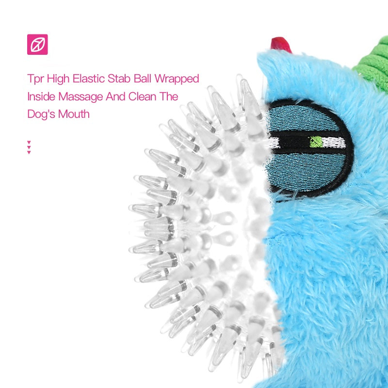 Squeaky Plush Monster Dog Ball