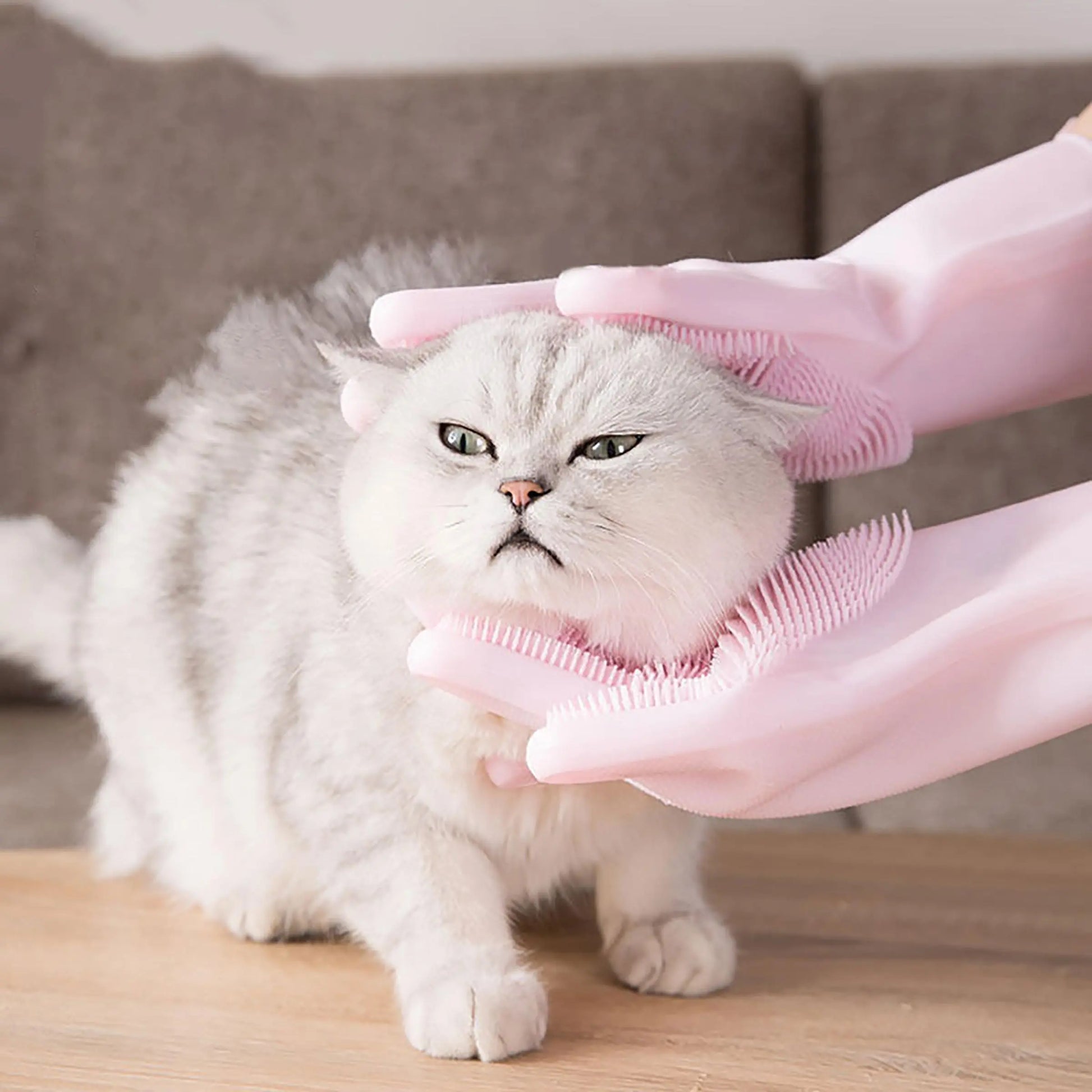 Pet Bathing Gloves, 1 Pair Pet Hair Removal Gloves, Pet Massage Gloves, Dog & Cat Grooming Supplies, Bath Accessories for Dogs & Cats