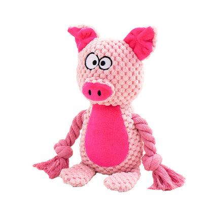 Squeaky Crinkle Dog Tug Toy