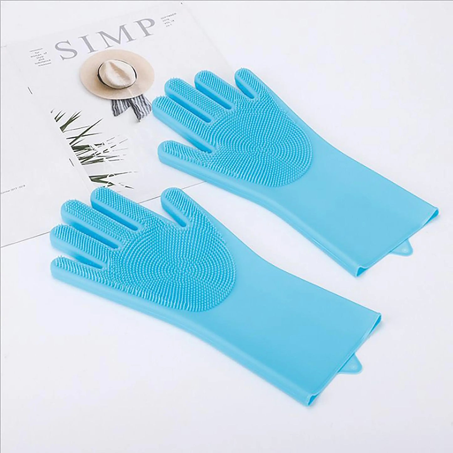 Pet Bathing Gloves, 1 Pair Pet Hair Removal Gloves, Pet Massage Gloves, Dog & Cat Grooming Supplies, Bath Accessories for Dogs & Cats