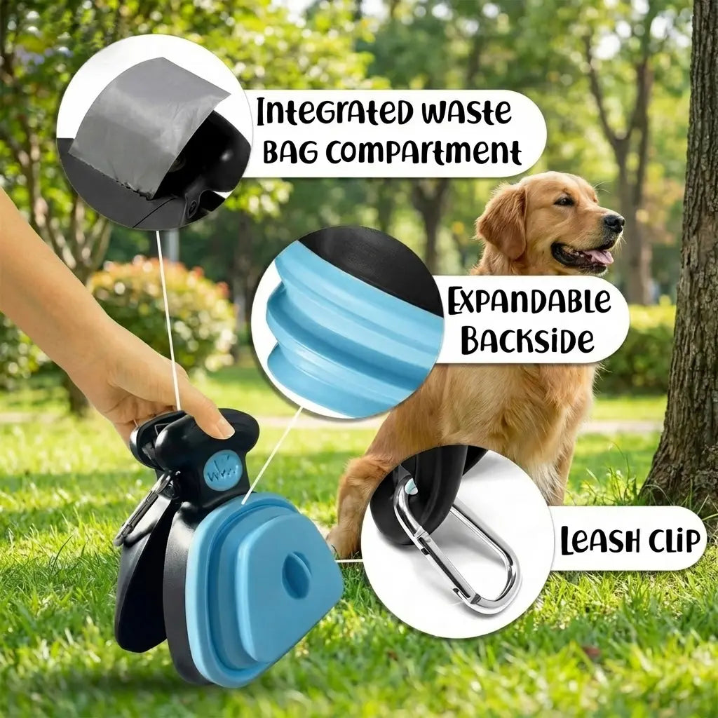 Foldable Pet Waste Scooper - Compact and Portable Design