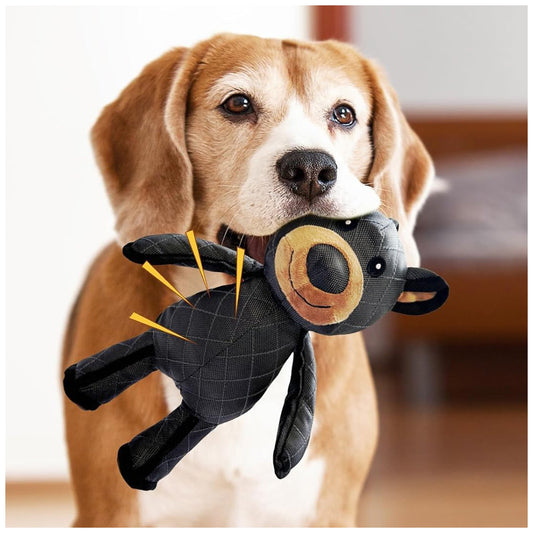 Bite Resistant Plush Bear Dog Toy – Squeaky, Durable Design