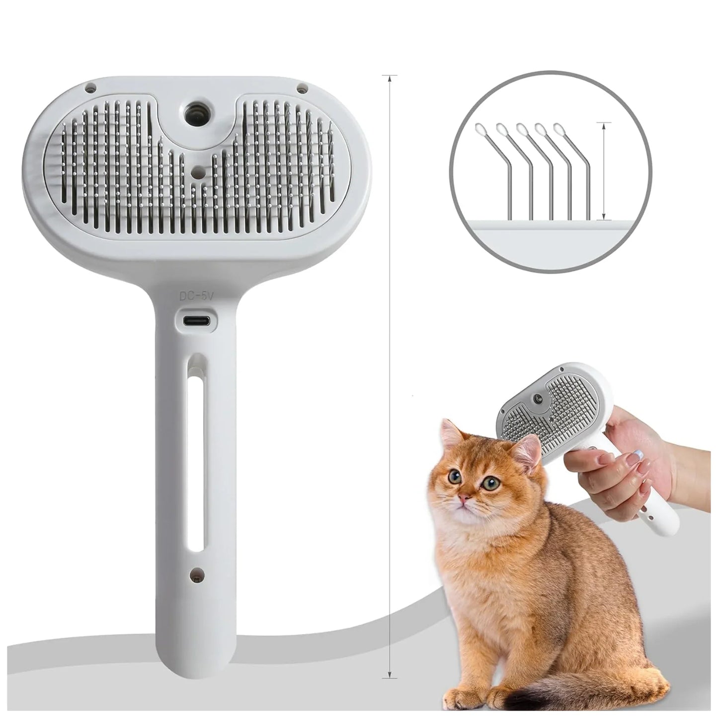 Self-Cleaning Misting Dog Grooming Brush