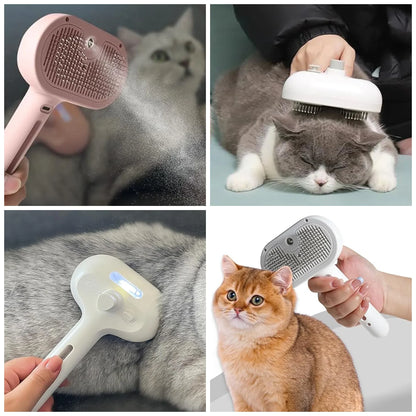 Self-Cleaning Misting Dog Grooming Brush