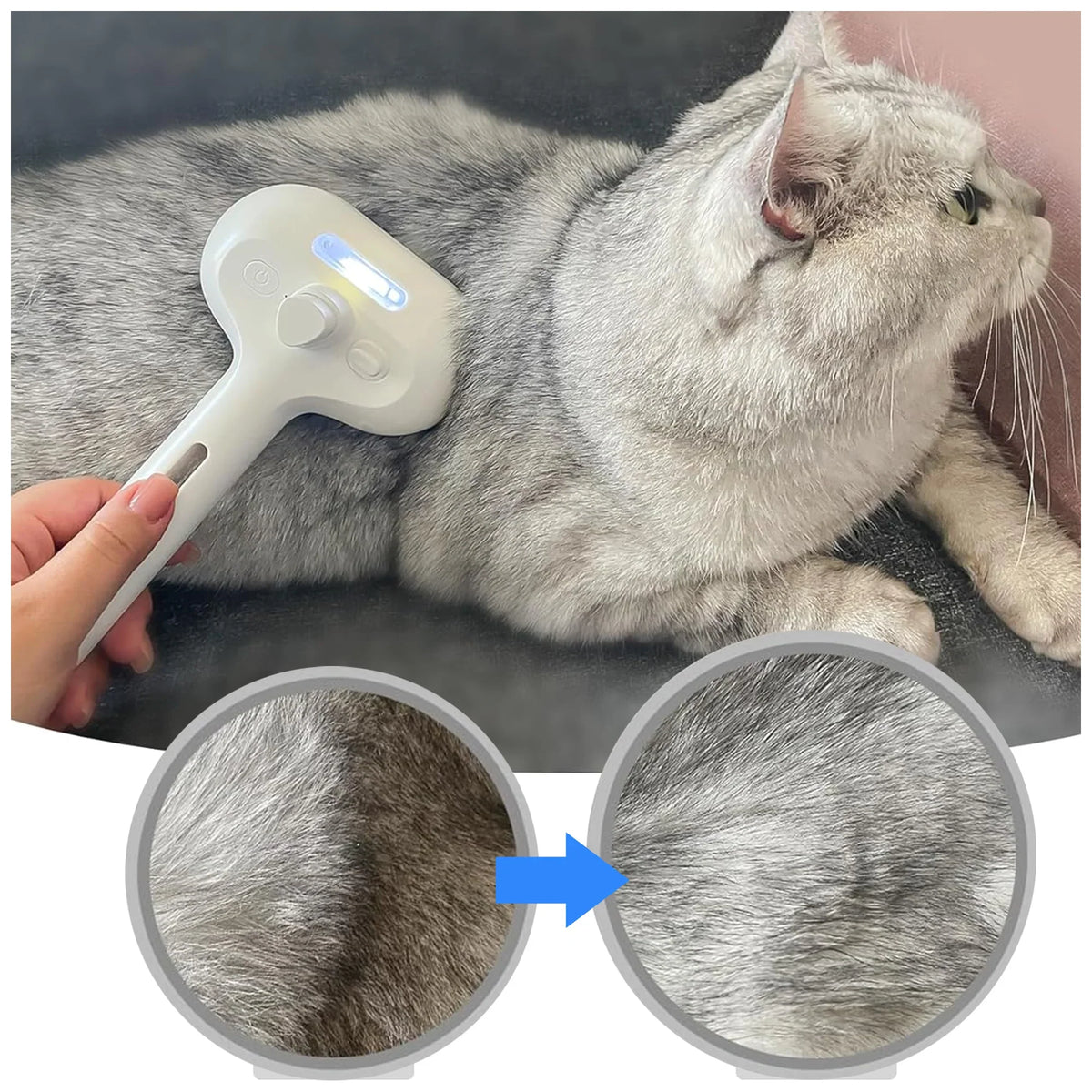 Self-Cleaning Misting Dog Grooming Brush