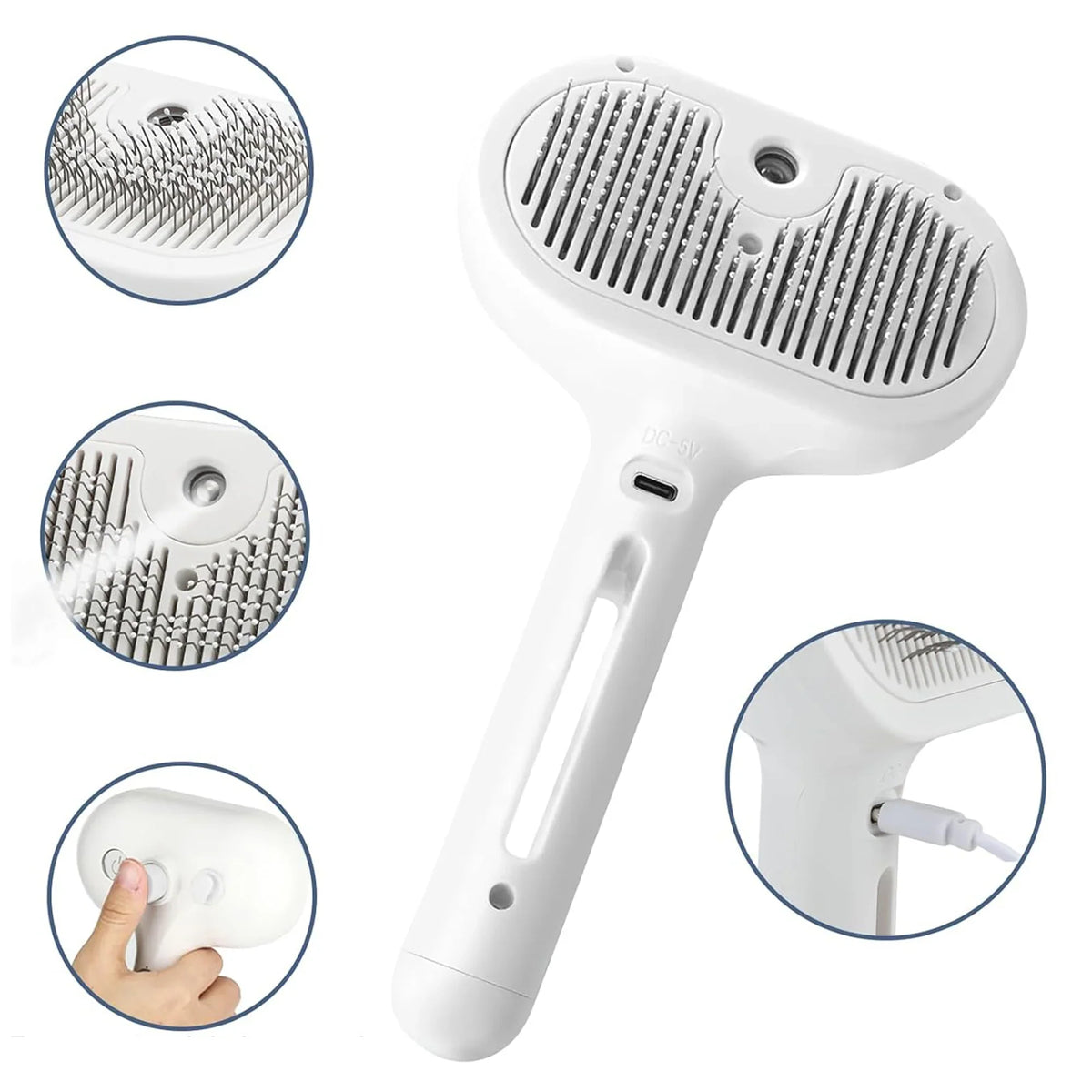 Self-Cleaning Misting Dog Grooming Brush