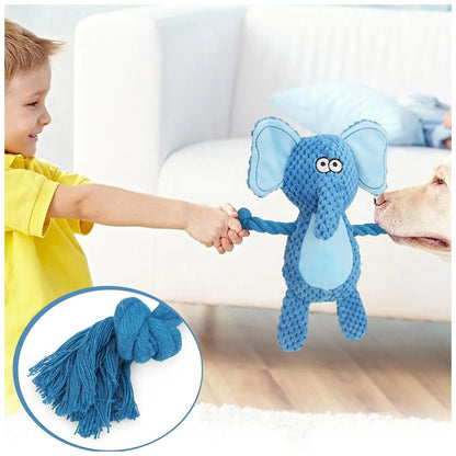 Squeaky Crinkle Dog Tug Toy