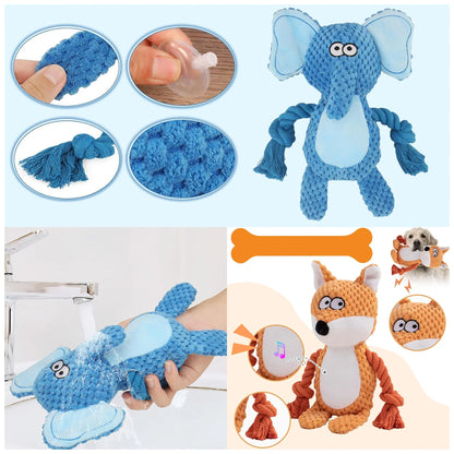 Squeaky Crinkle Dog Tug Toy