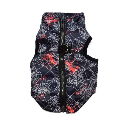 Small Dog Winter Vest with Built-In Leash Ring