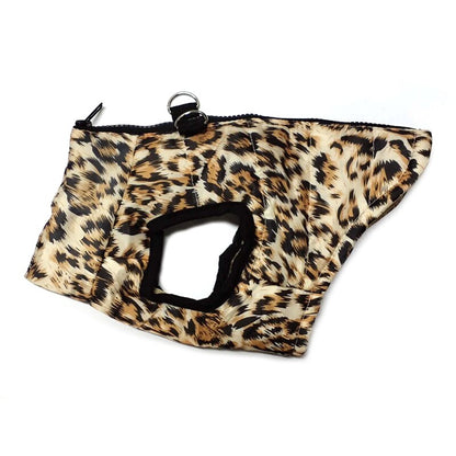 Small Dog Winter Vest with Built-In Leash Ring