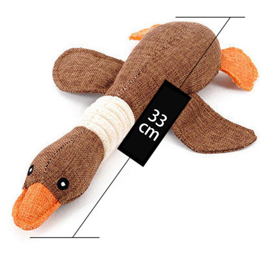 Squeaky Plush Goose Dog Toy