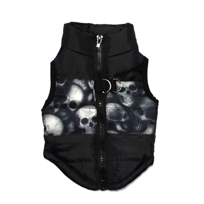 Small Dog Winter Vest with Built-In Leash Ring