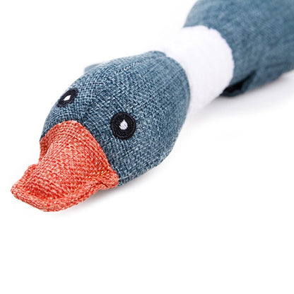 Squeaky Plush Goose Dog Toy