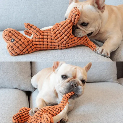 Squeaky Corduroy Dinosaur Dog Toy