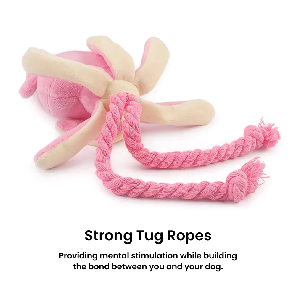 Sasha the Pink Squid | Dog Tug Toy