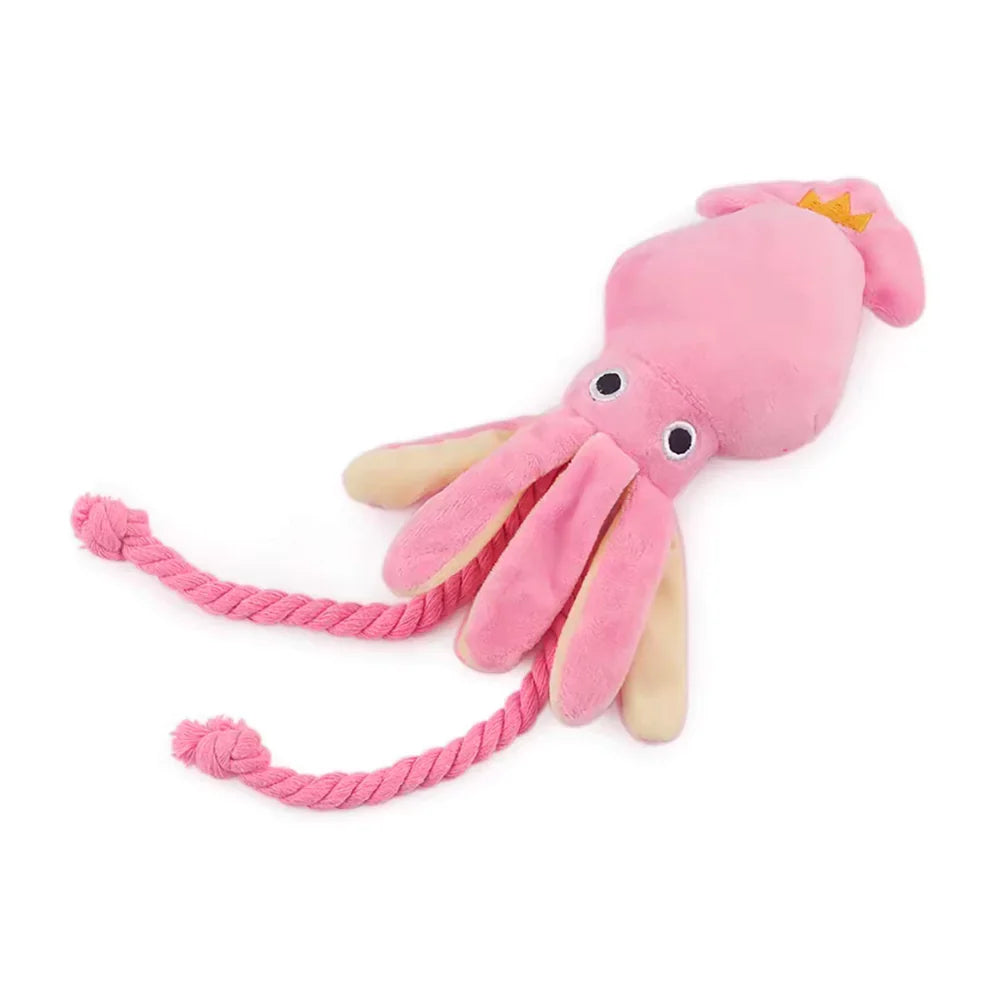 Sasha the Pink Squid | Dog Tug Toy