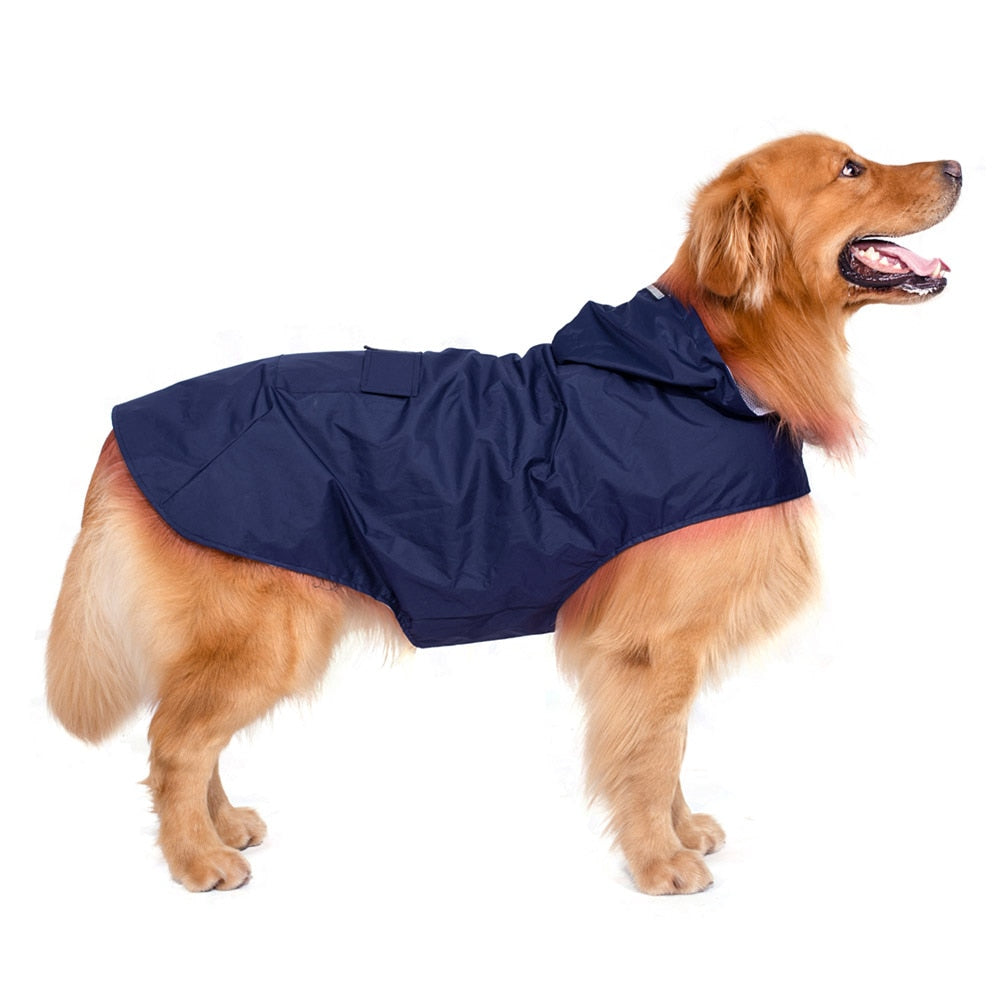 Reflective Hooded Dog Raincoat