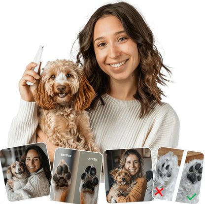 Quiet Dog Paw Trimmer with LED Light