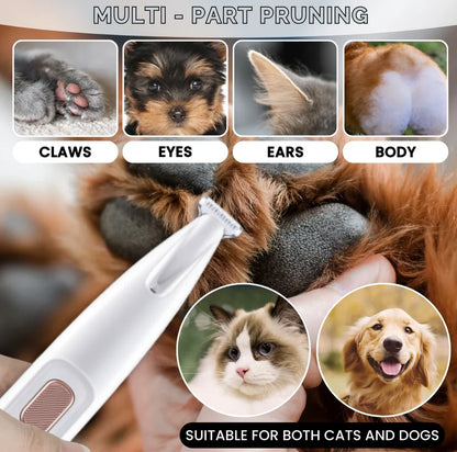 Quiet Dog Paw Trimmer with LED Light