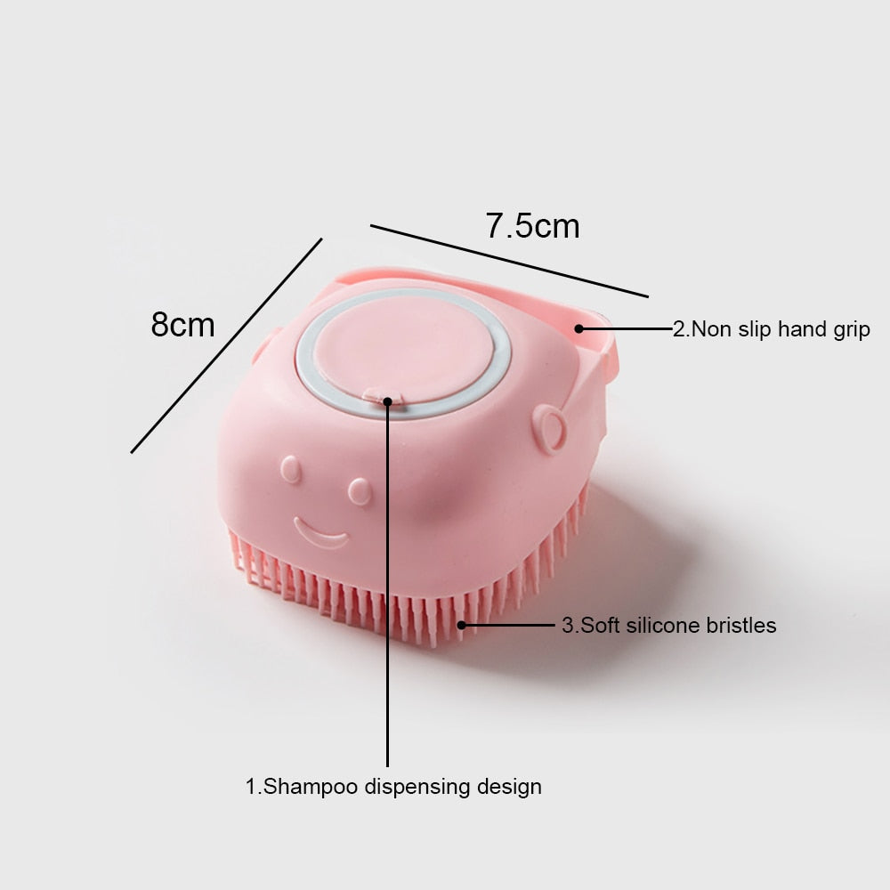 Shampoo Dispensing Dog Bath Brush