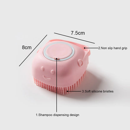 Shampoo Dispensing Dog Bath Brush