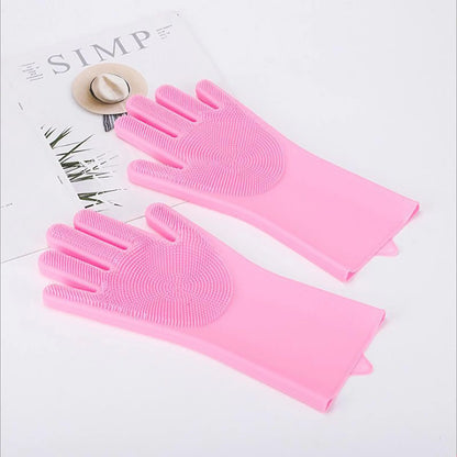 Pet Bathing Gloves, 1 Pair Pet Hair Removal Gloves, Pet Massage Gloves, Dog & Cat Grooming Supplies, Bath Accessories for Dogs & Cats