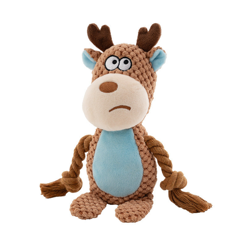 Squeaky Crinkle Dog Tug Toy