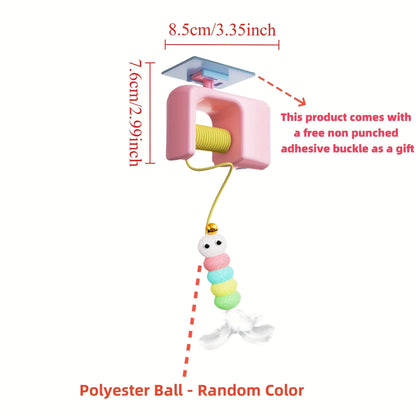 Automatic Interactive Cat Toy with Motion-Activated Rolling Ball and Hanging Wand for Engaging Indoor Play
