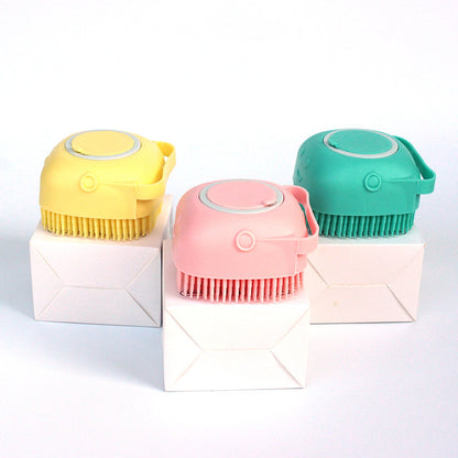 Shampoo Dispensing Dog Bath Brush