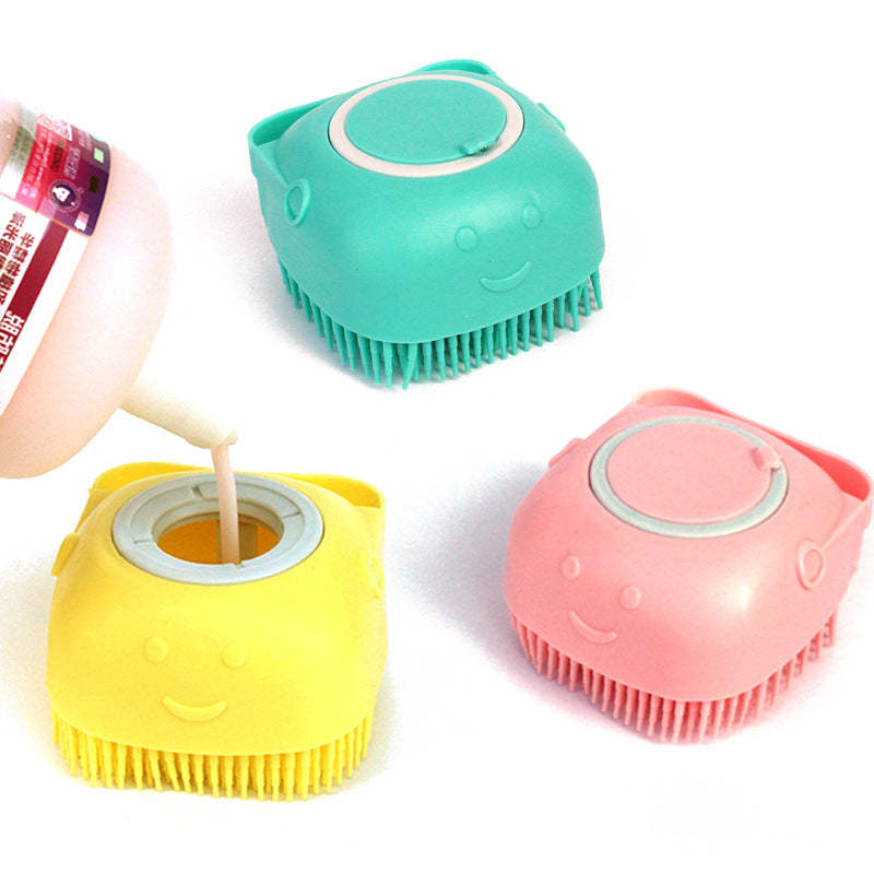 Shampoo Dispensing Dog Bath Brush