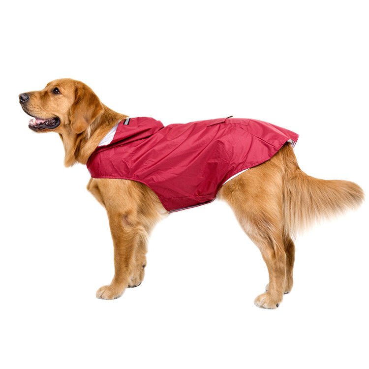 Reflective Hooded Dog Raincoat