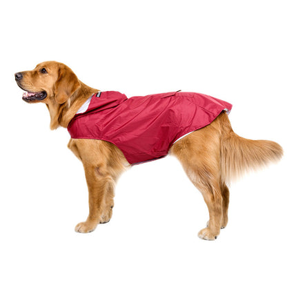 Reflective Hooded Dog Raincoat