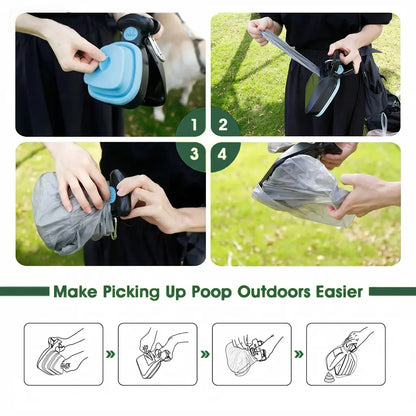 Foldable Pet Waste Scooper - Compact and Portable Design