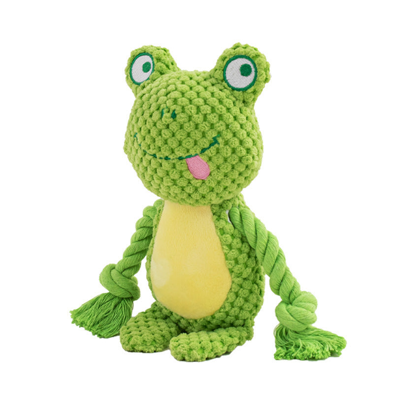Squeaky Crinkle Dog Tug Toy