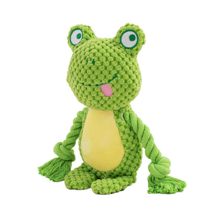 Squeaky Crinkle Dog Tug Toy
