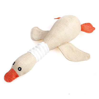 Squeaky Plush Goose Dog Toy