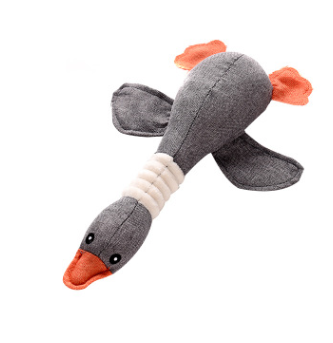 Squeaky Plush Goose Dog Toy