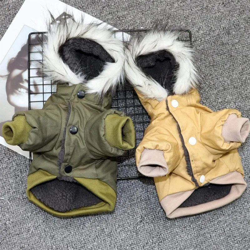 Warm Hooded Jacket for Small Dogs