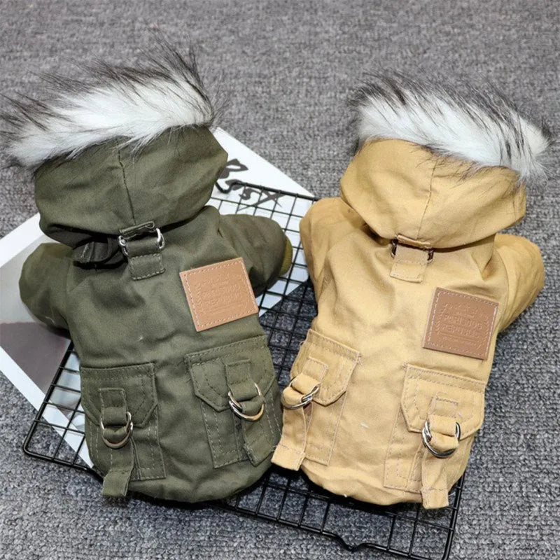 Warm Hooded Jacket for Small Dogs