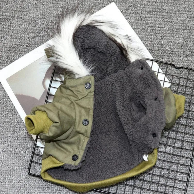 Warm Hooded Jacket for Small Dogs