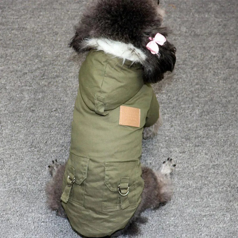 Warm Hooded Jacket for Small Dogs