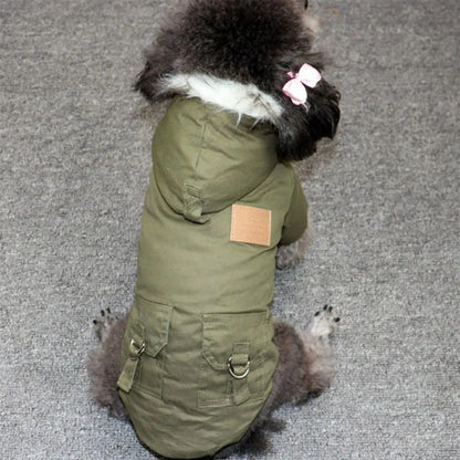 Warm Hooded Jacket for Small Dogs