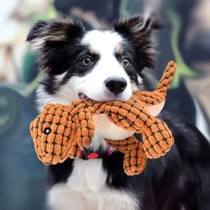 Squeaky Corduroy Dinosaur Dog Toy