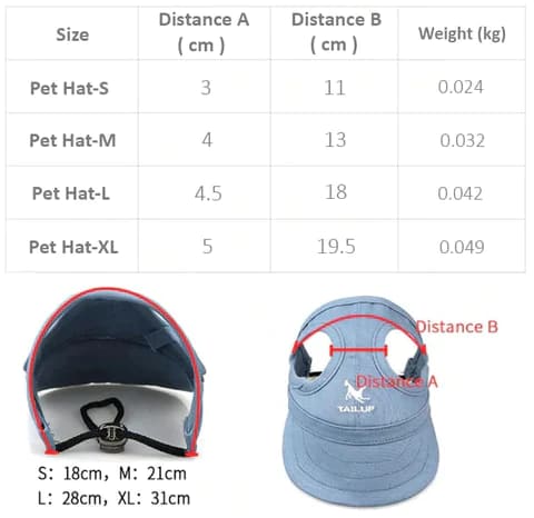 Adjustable Sun Visor Dog Cap